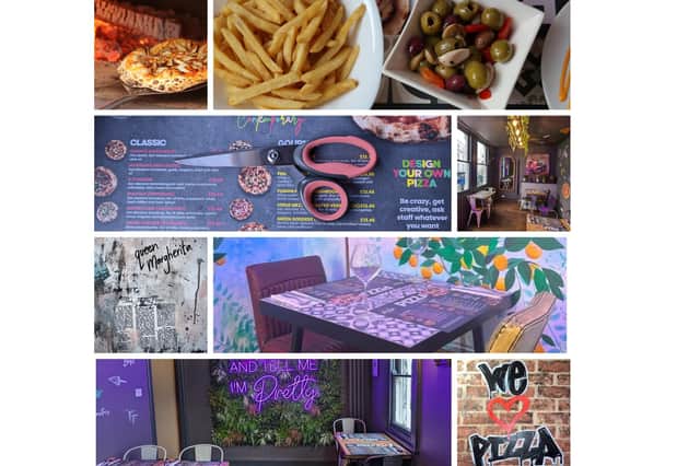 A collage of photos from We Love Pizza