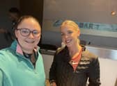 Mary Carter with  Keely Hodgkinson.