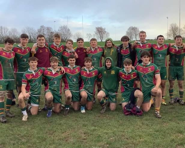 Old Laurentians Colts pose for the camera after they secured their spot in the last eight of the National Colts Cup