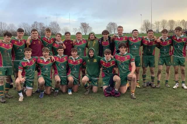 Old Laurentians Colts pose for the camera after they secured their spot in the last eight of the National Colts Cup