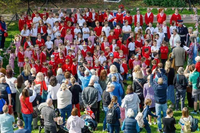 Children from Barford St Peter’s CE Primary School gathered with villagers to plant a tree to celebrate King Charles III’s Coronation at King George's Field in Barford. Photo supplied