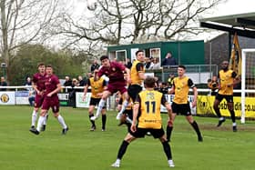 Leamington saw a point go begging after conceding in the 94th minute.