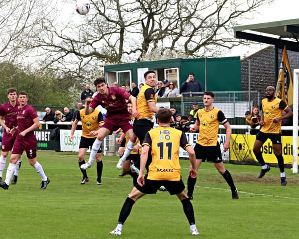 Leamington saw a point go begging after conceding in the 94th minute.