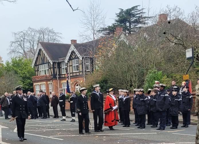 Rugby Sea Cadets at the Remembrance parade in Rugby.