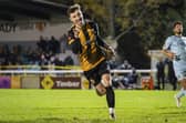 Cally Stewart's fine form has earned him a move to Shrewsbury Town. Photo: Leamington FC.