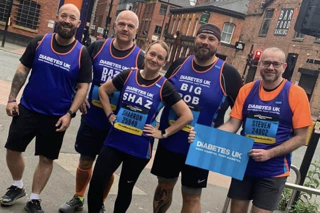 A cause close to their hearts inspired a team of runners from Rugby to complete their first half marathon.