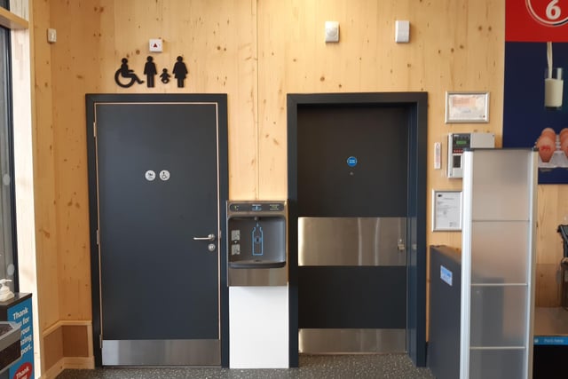 Unlike the old and now closed branch nearby, the newly opened Aldi store in Leamington now has a customer toilet and a water bottle filling station.