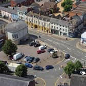An aerial view of Lutterworth's market square. PICTURE: ANDREW CARPENTER