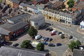 An aerial view of Lutterworth's market square. PICTURE: ANDREW CARPENTER