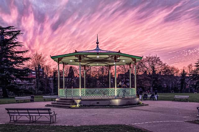 Sunset at the Bandstand by John Tickner.
