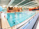 The swimming pool at Newbold Comyn Leisure Centre