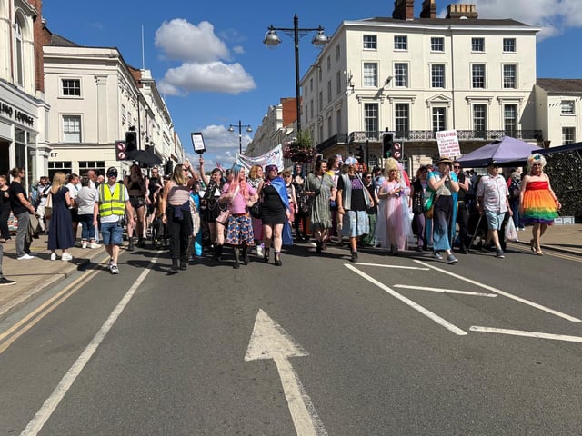The Pride March through Leamington.