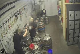 Bar staff get showered in Carling as beer keg explodes in pub cellar