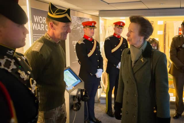 HRH Princess Anne officially opened The Queen's Royal Hussars Museum in Warwick on April 4. Photo by Regimental photographer, Trooper Turner