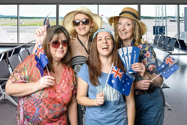 Caroline McCluskey, Eleanor Lake, Emma Ritson and Kathy Buckingham-Underhill in Ladies Down Under