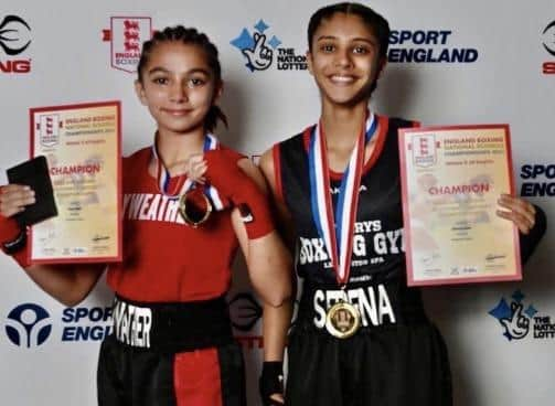 Promising boxers Jaya kalsi and Serena Mali.