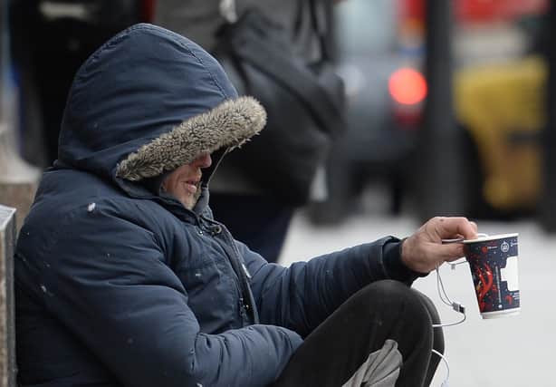File photo dated 16/01/20 of a homeless person in Victoria, London. The proportion of people suffering from the worst forms of homelessness in Scotland is about half as high as in England, campaigners have claimed. Issue date: Wednesday September 29, 2021.