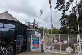 The Leamington Spa Art Gallery and Museum has announced it is set to reopen this month. Photo shows ongoing work to the building's roof. Photo by Warwickshire World