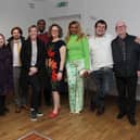Labour's Shadow Minister for Domestic Violence and Safeguarding, Jess Phillips, centre, is pictured at a Rugby Labour event on Thursday.