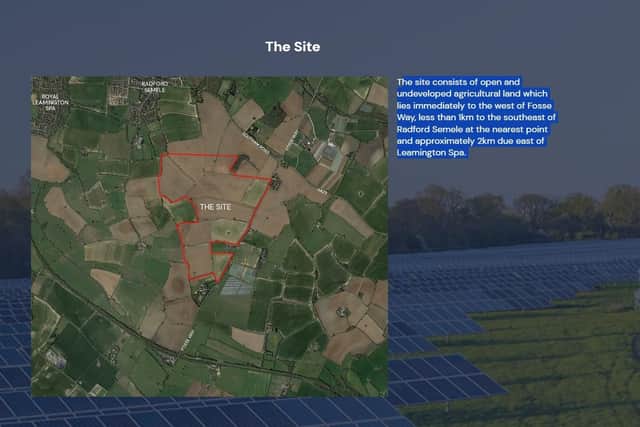 The site of the proposed solar farm near Leamington.