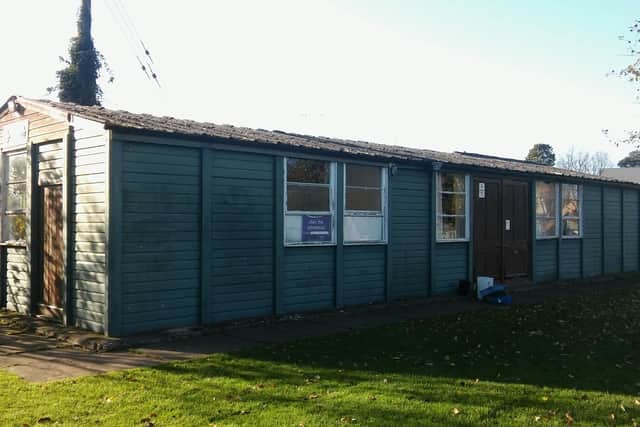 The scout hut, which is due to be replaced with the new centre. Photo supplied