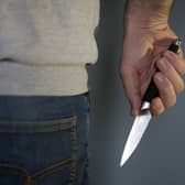 A model poses holding a knife. PA Photo. Picture date: Thursday January 16, 2020. Photo credit should read: Andrew Matthews/PA Wire
