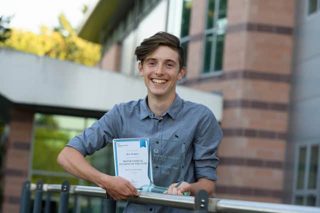 Ben Hodges has been named Student of the Year at Warwick Trident College. Ben Hodges also won the title of Motor Vehicle Student of the Year at the college – which is part of
college group (formerly Warwickshire College Group). Photo supplied