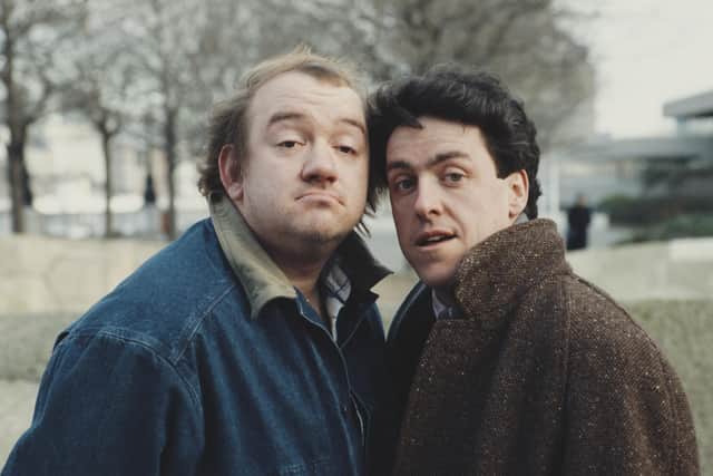 Mel Smith with Griff Rhys Jones in 1987 (photo: Getty)