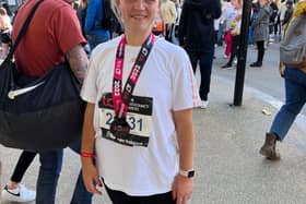 Grace with her medal