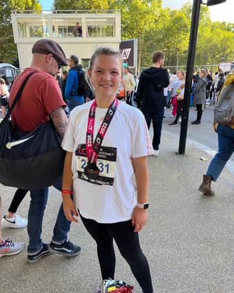 Grace with her medal