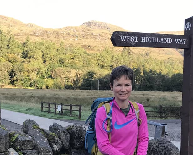 Gabi Ward on her West Highland Way trek. Picture supplied.