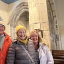 Malcolm Lewis, Andrea Hughes and Maggie Beech pictured inside the historic St Nicholas Church in Willoughby, where work to renew the nave roof has also triggered wide-ranging celebrations of the village's heritage.