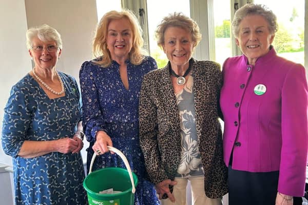 Appearing in the photo from left to right is:  Mary Robins, Roz Crampton, Suzanne Kirk &amp; Christine K