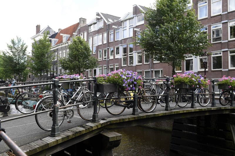 Watch out, watch out, there's hundreds of bikes about. But it's a great way to see the city. Hire is included in the I amsterdam card. Ring ring!