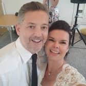 Newlyweds Darren and Ginny Thacker.