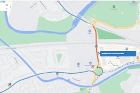 The location of the works about to take place in Princes Drive, Leamington, from July 31 to August 11.