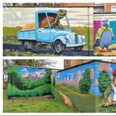 The colourful 70-metre-long mural in Strathearn Gardens.