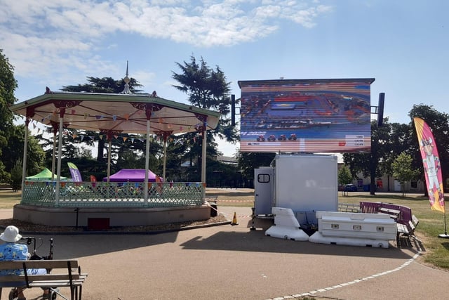 The Birmingham 2022 Commonwealth Games festival site at the Pump Room Gardens.