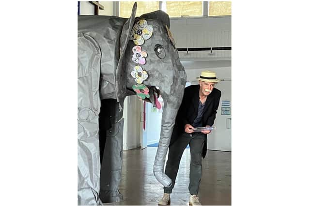 School children in Whitnash had an experience they will 'never forget' when they got a visit from Wilhelmina the elephant .