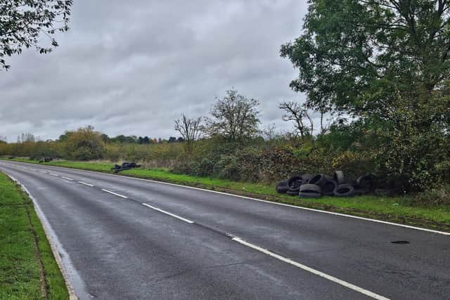 Council appealing for public's help after fly-tipping of tyres along ...