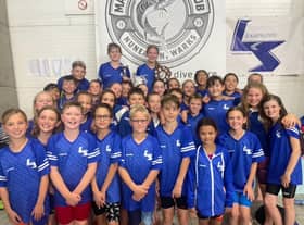 Leamington's title-winning swimming squad.