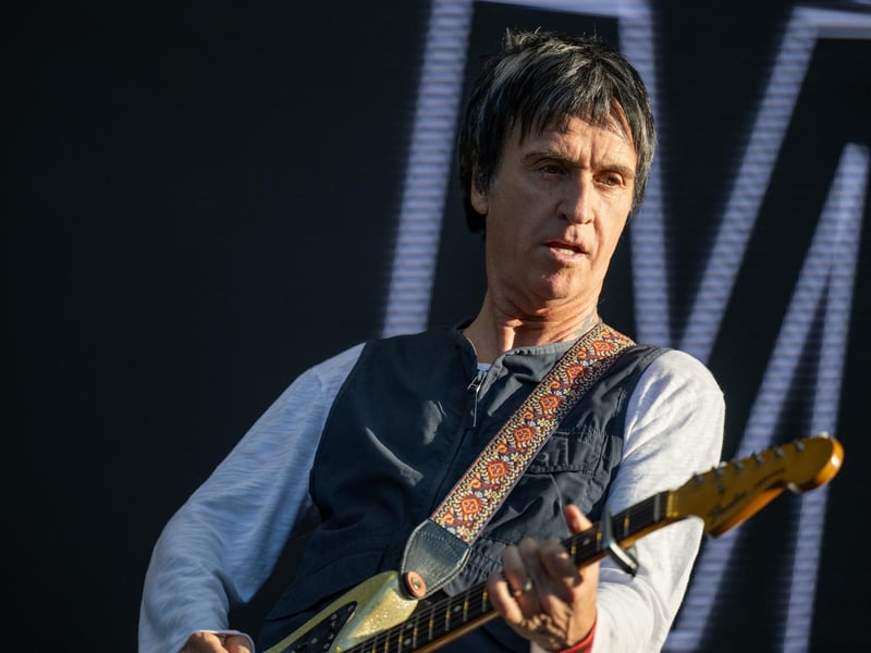 Johnny Marr on stage at Warwick Castle on Sunday, July 21. Photo by David Jackson.