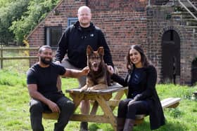 From left to right - Nathaniel Lewis, Willow, Jarryd Bassett and Mandeep Padan.