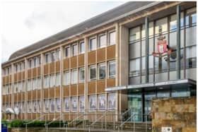 Shire Hall in Warwick, which is home to the library. Stock Image