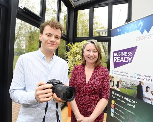 Chris Haywood (left) with Gaynor Matthews from Business Ready. Photo supplied