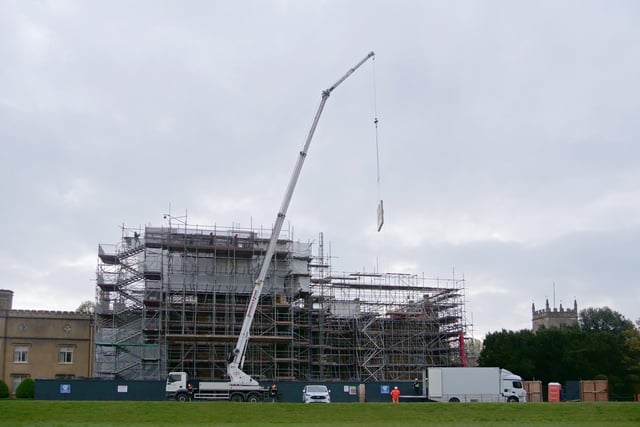 One of Coughton Court’s most treasured art works, the Tabula Eliensis, was craned out of the roof of the building during building work on the house.