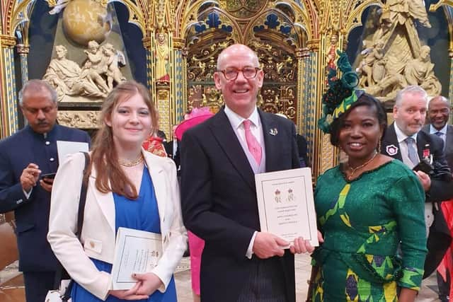 Nefeli Terzopoulou, Michael Jary (Duchy Originals Limited) and Yvonne Abba-Opoku (PWCF). Photo supplied