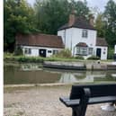 Zelda Wilson on her memorial bench along the Grand Union Canal. Photo supplied