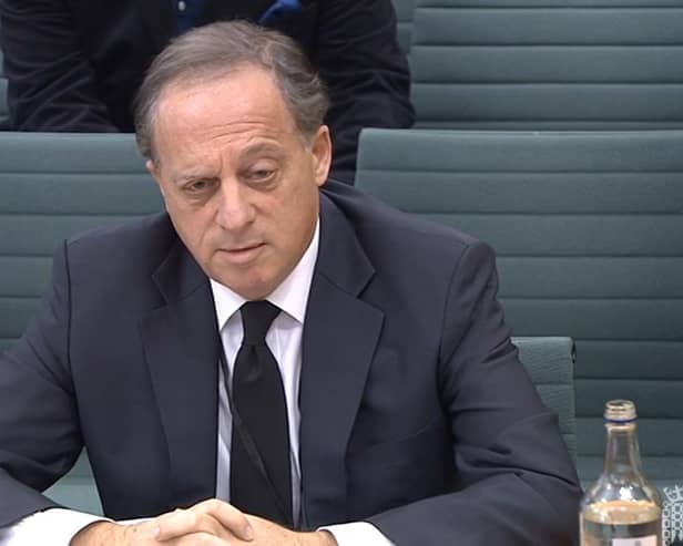 BBC chairman Richard Sharp was hauled in front of MPs over his involvement in a loan for Boris Johnson (Picture: PA)