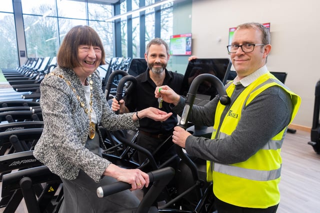 Warwick District Council chair Cllr Sidney Syson visits the new Castle Farm Leisure Centre in Kenilworth before it is opened to the public on Thursday December 21.